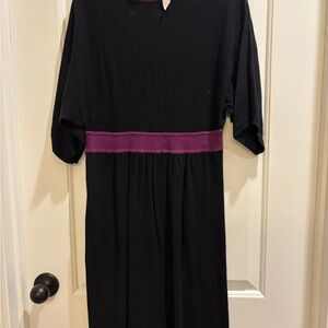 Style & Co. Black Dress with Purple Waistband